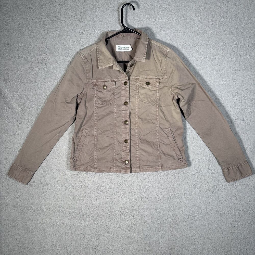 Aventura‎ Women’s Size M Brown Light Weight Jacket Button Down Conscious Origins